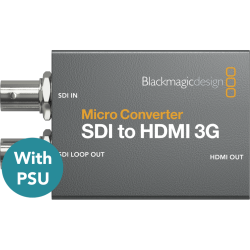 Blackmagic Micro Converter SDI to HDMI 3G avec bloc d’alimentation AC fournis