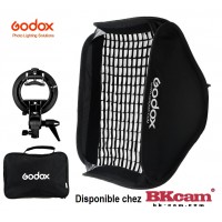 Kit softbox 80x80 avec grid support de flash cobra compact 