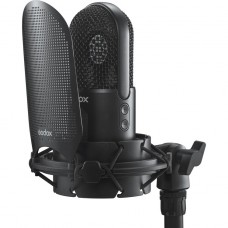 Godox UMic10 Microphone USB à condensateur cardioïde avec suspension antichoc et filtre anti-pop