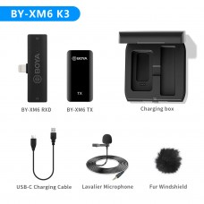 BOYA BY-XM6-K3 Système de microphone sans fil pour iOS/Lightning + boîtier de chargement